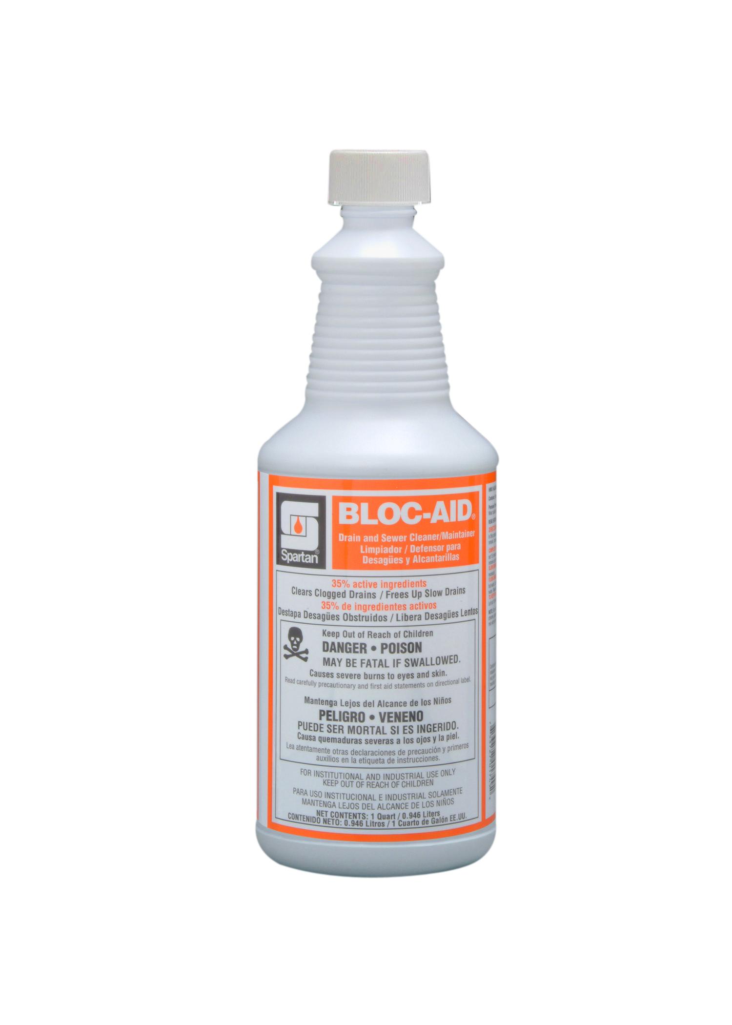Bloc-Aid® Unscented Drain Cleaner 1 QT Alkaline RTU 12/Case