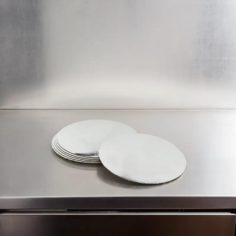 Cake Board 14X0.5 IN Paperboard White Round Embossed 12/Case