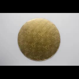 Cake Board 16X0.5 IN Paperboard Gold Round Embossed 12/Case
