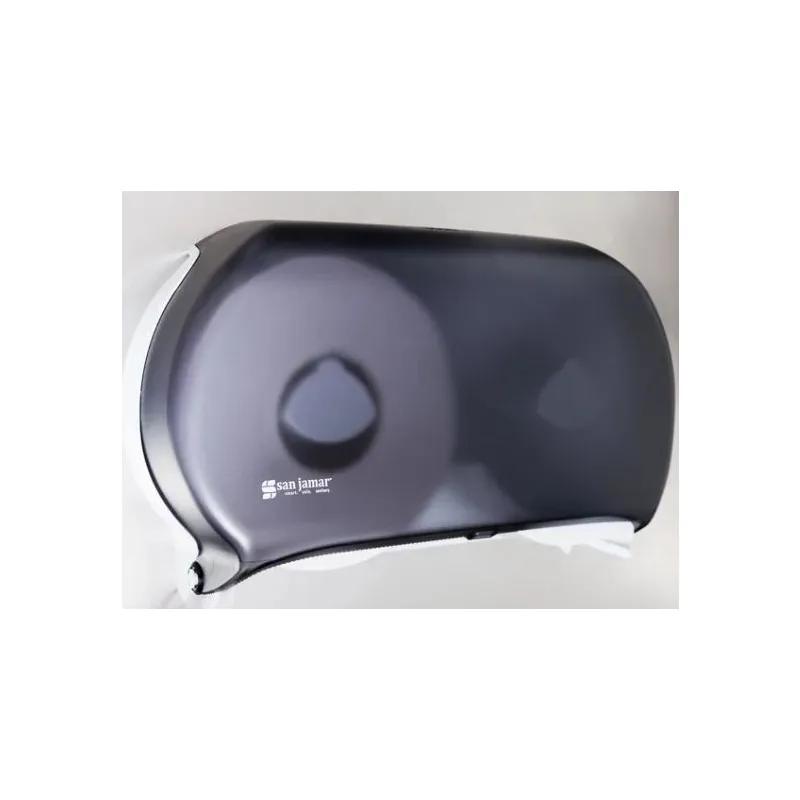 San Jamar Toilet Paper Dispenser Smoke Jumbo Jr (JRT) Side-by-Side 1/Each