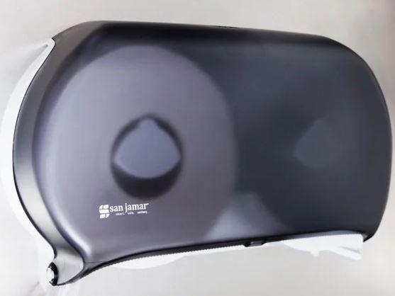 San Jamar Toilet Paper Dispenser Smoke Jumbo Jr (JRT) Side-by-Side 1/Each
