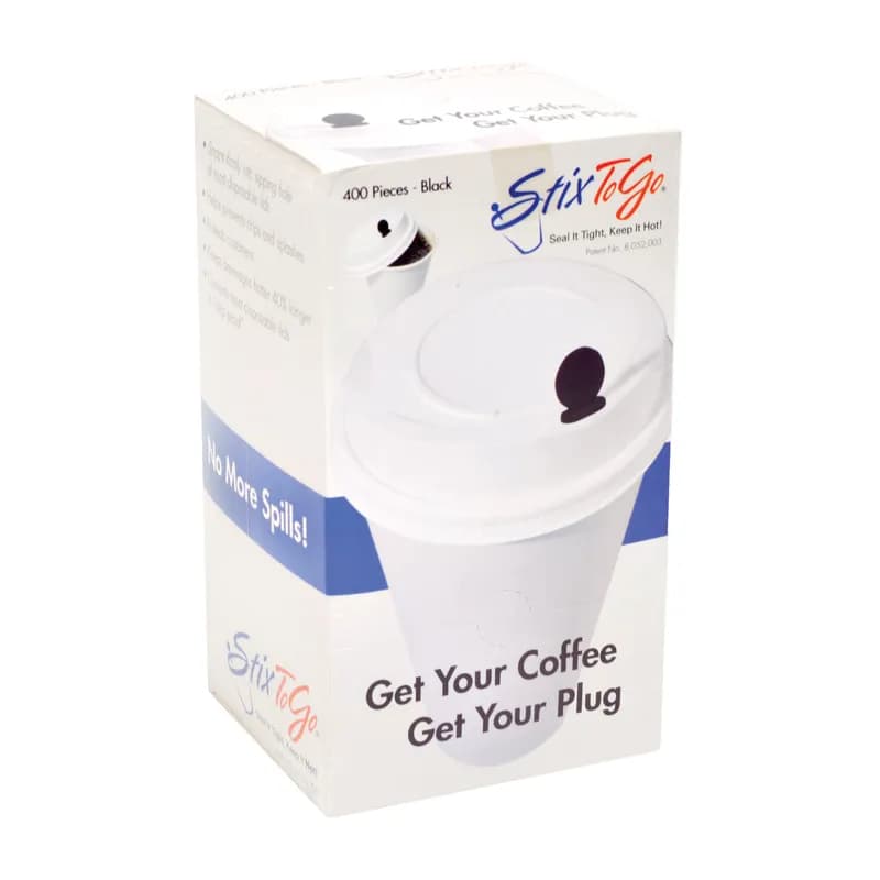 Beverage Plug Plastic Black 400 Count/Pack 5 Packs/Case 2000 Count/Case