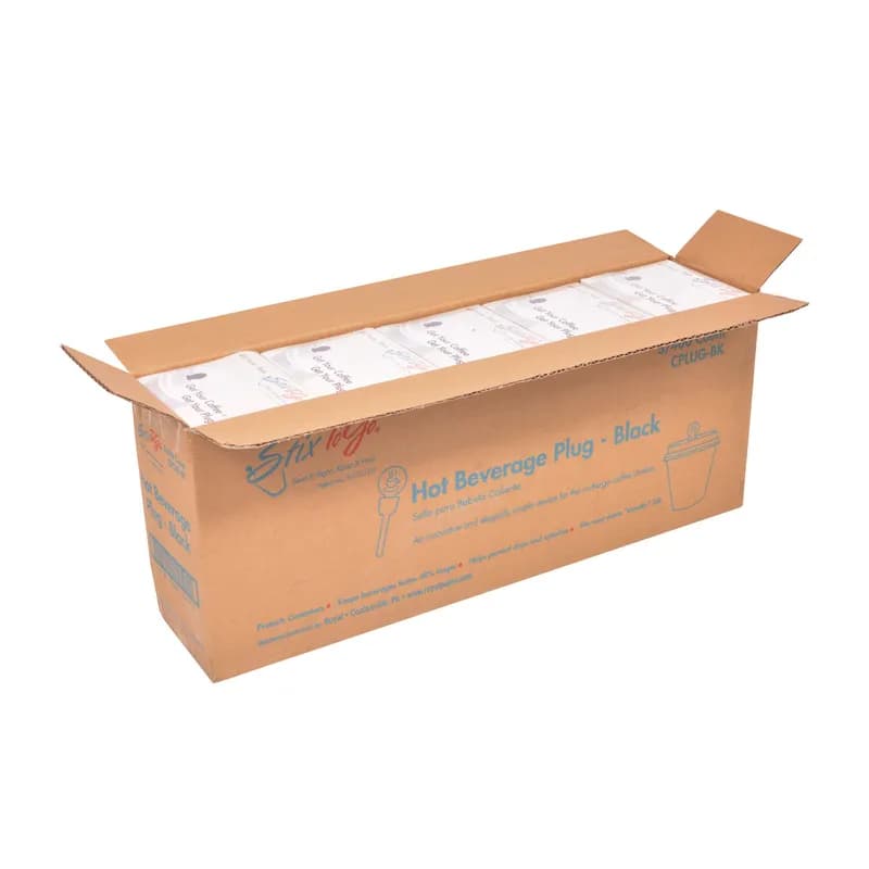 Beverage Plug Plastic Black 400 Count/Pack 5 Packs/Case 2000 Count/Case