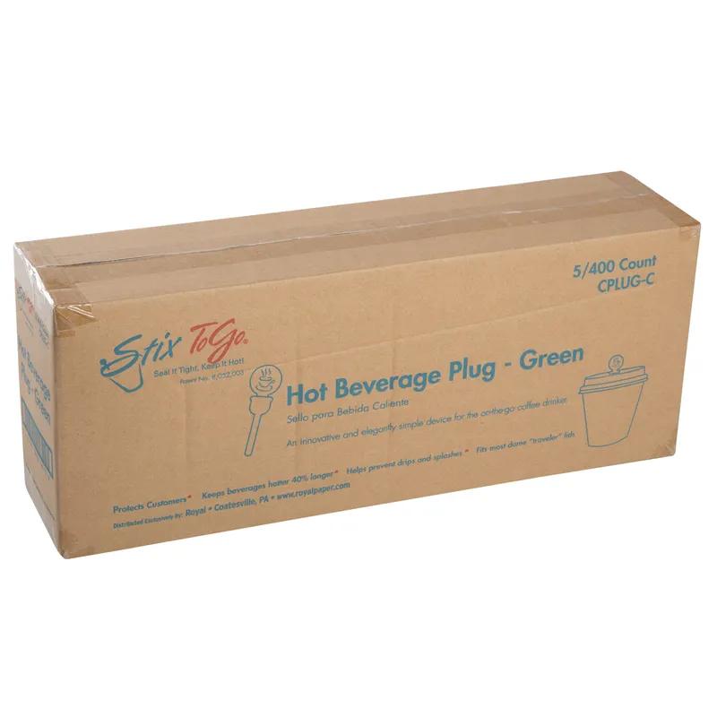Beverage Plug Plastic Green 2000/Case