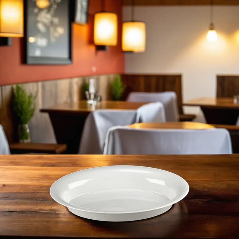 Serving Tray 11X16 IN White Oval 25/Case