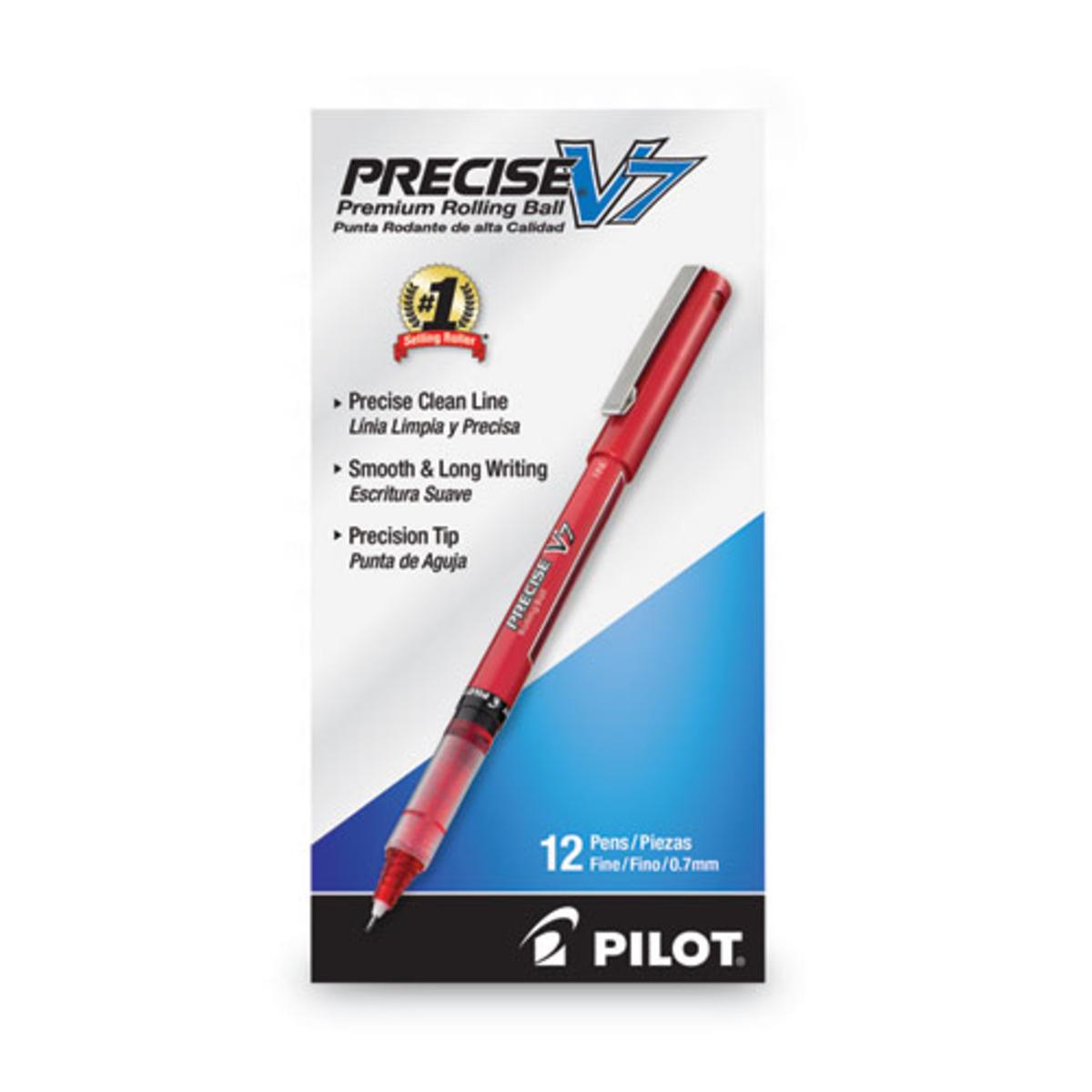 Precise V7 Pen Red Fine 1/Dozen