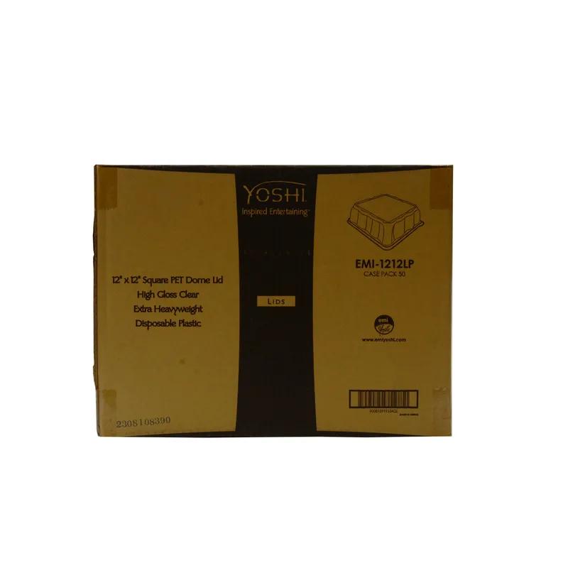 Lid Dome 12X12 IN PET Clear Square For Container 50/Case