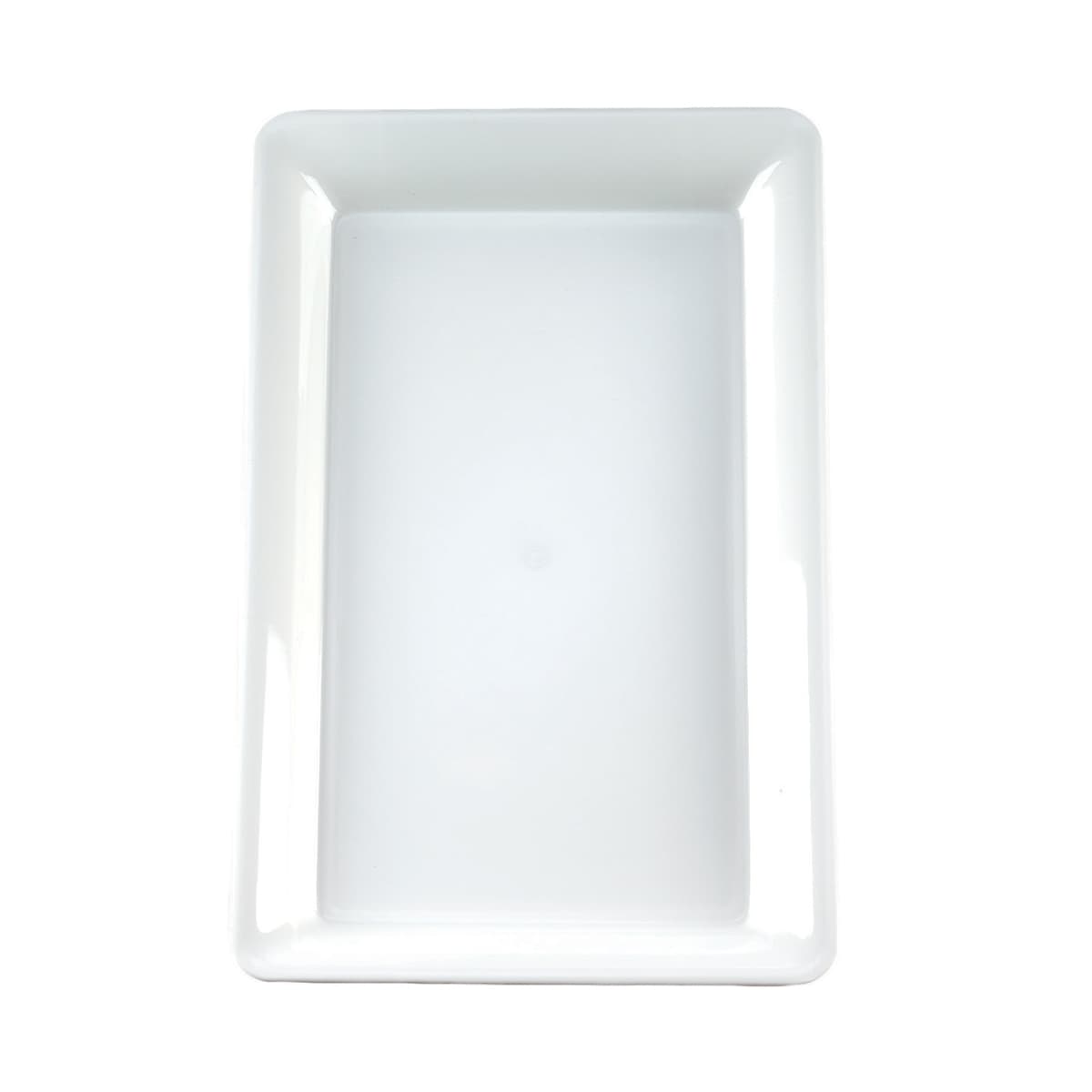 Serving Tray 12X18 IN Plastic White Rectangle 20/Case