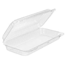 Essentials Danish Dessert Container Hinged With Dome Lid 90 OZ RPET Clear Rectangle Bar Lock 200/Case