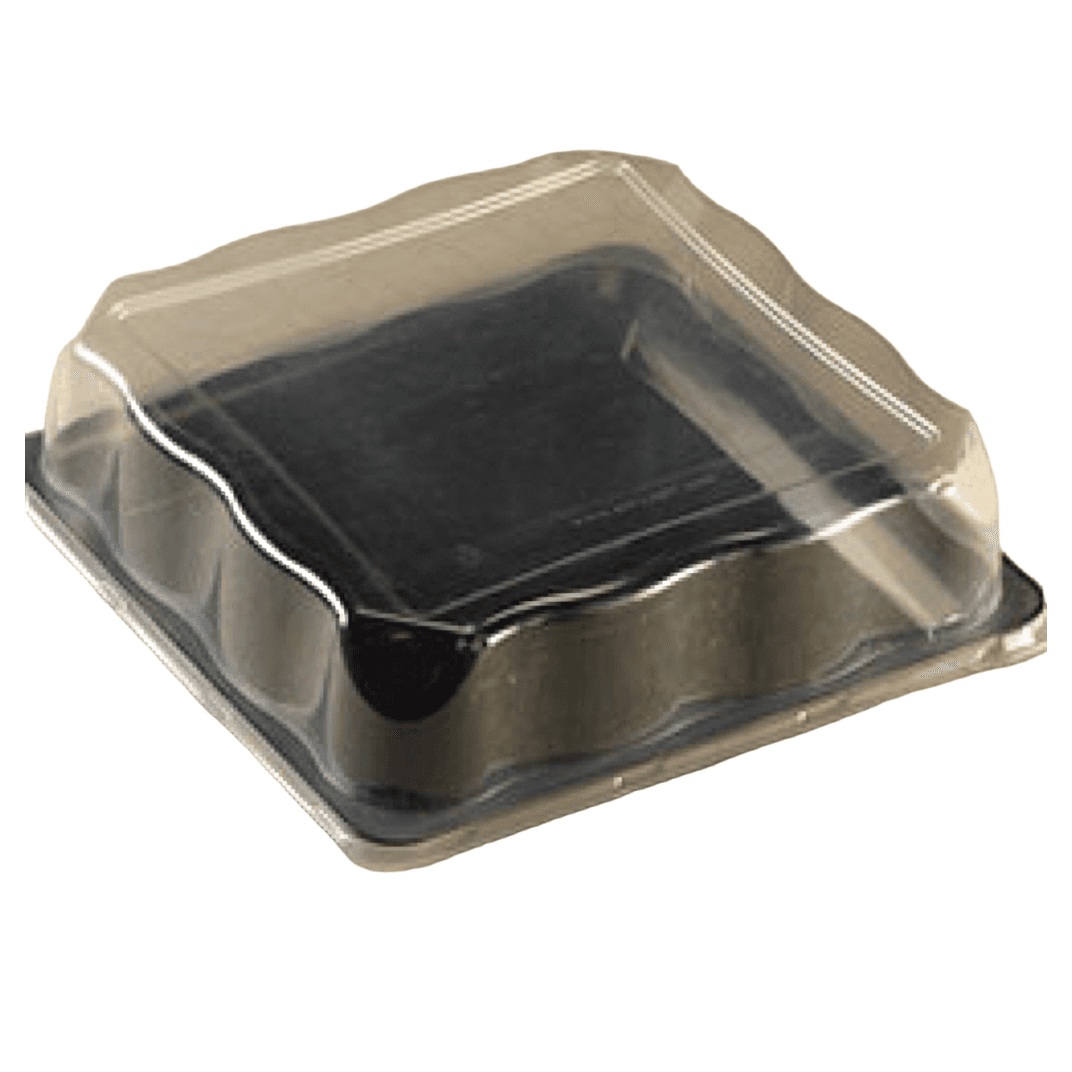 Lid Dome 14X14 IN PET Clear Square For Container 50/Case