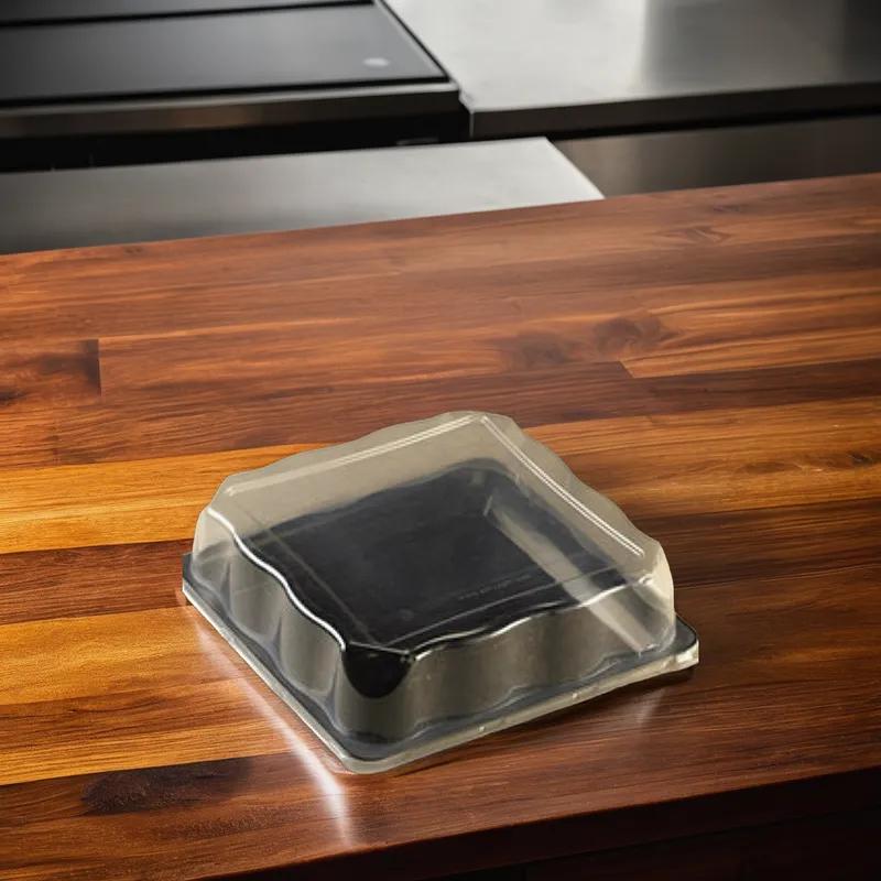 Lid Dome 14X14 IN PET Clear Square For Container 50/Case