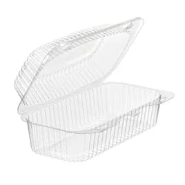 Essentials Hoagie & Sub Take-Out Container Hinged With Dome Lid 8.8125X4.875X3.1875 IN RPET Clear Rectangle Bar Lock 300/Case