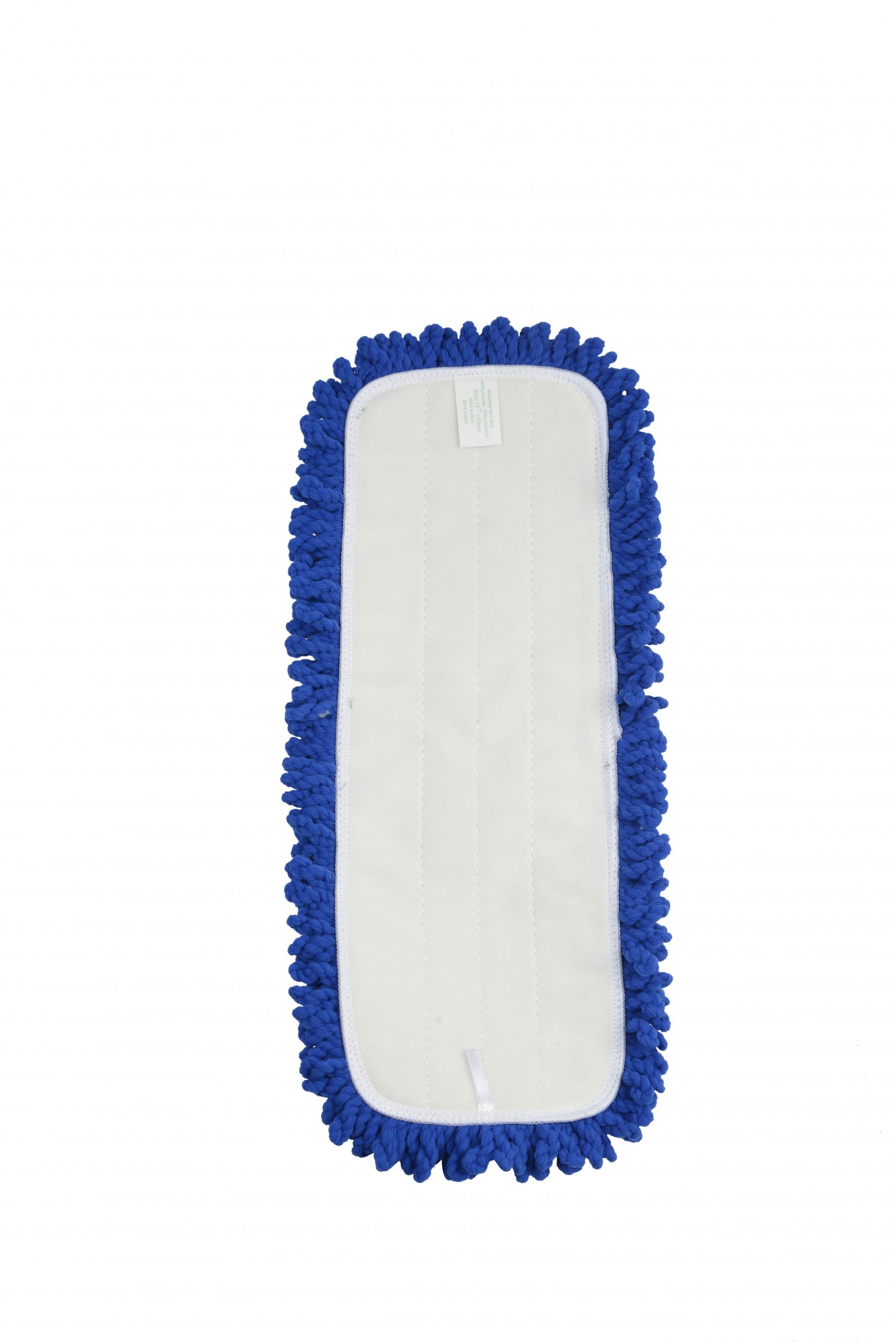 Dry Mop 18X5 IN Blue Microfiber Hook & Loop Backing 1/Each