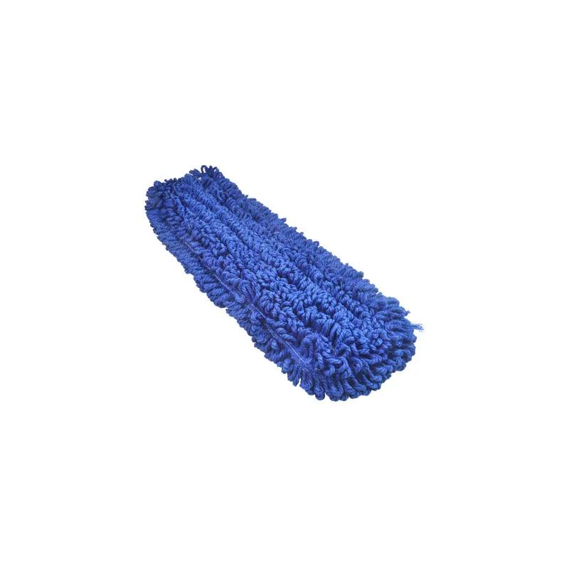 Dry Mop 18X5 IN Blue Microfiber Hook & Loop Backing 1/Each