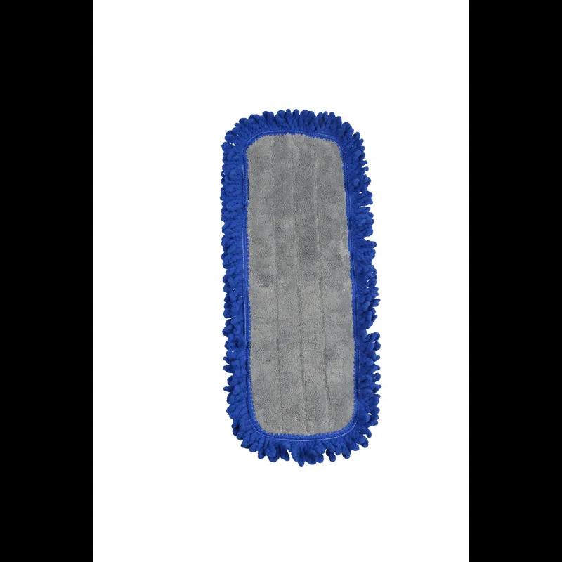 Dry Mop 18X5 IN Blue Microfiber Hook & Loop Backing 1/Each