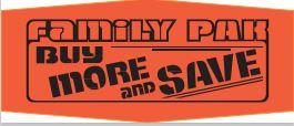 Family Pak Buy More and Save Label Dayglo 500/Roll