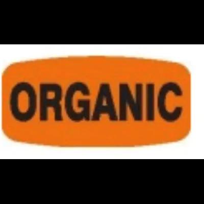 Organic Label 0.625X1.25 IN Red Oval 1000/Roll