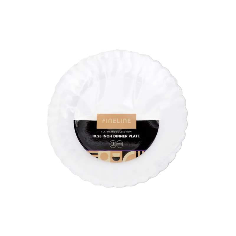 Flairware Plate 10.25 IN Plastic White Round 144/Case