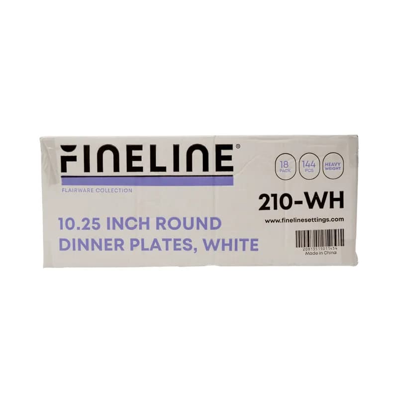 Flairware Plate 10.25 IN Plastic White Round 144/Case