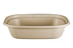 Take-Out Container Base 32 OZ 8.7X6.7X2.1 IN Pulp Fiber Kraft Rectangle 400/Case