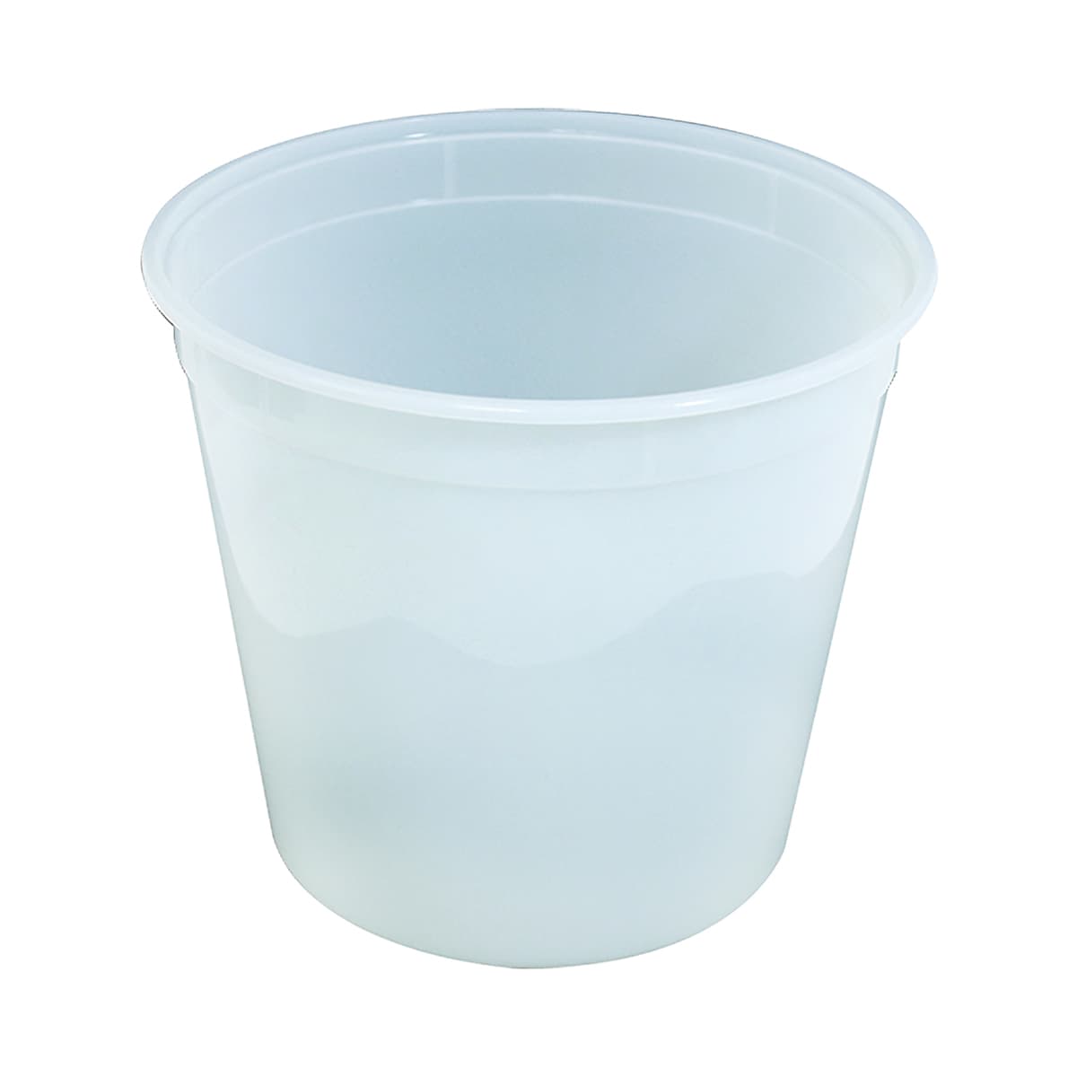 Bucket & Tub Base 168 OZ Plastic Translucent Round 100/Case