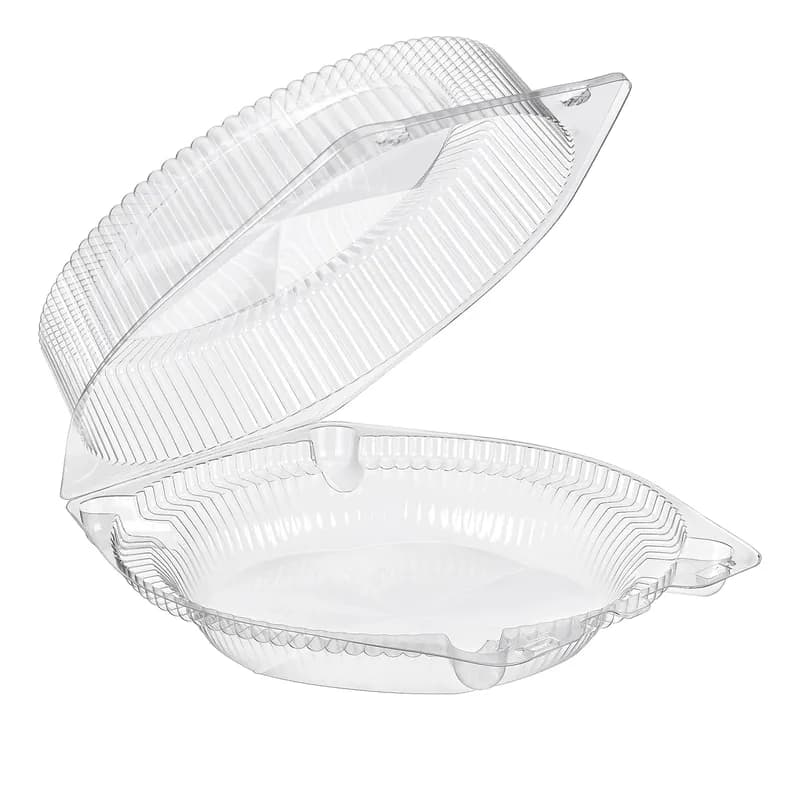 Essentials Pie Hinged Container 10.5625X11X3.875 IN RPET Clear Round 200/Case