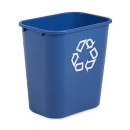 Recycling 1-Stream Recycling Bin 14.75X10.5X15 IN 7 GAL 28 QT Blue Rectangle Resin Deskside 1/Each