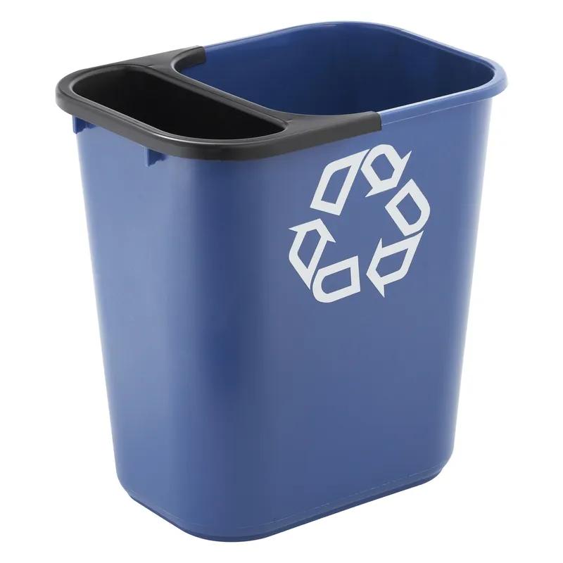Recycling 1-Stream Recycling Bin 14.75X10.5X15 IN 7 GAL 28 QT Blue Rectangle Resin Deskside 1/Each