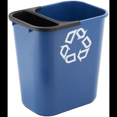 Recycling 1-Stream Recycling Bin 14.75X10.5X15 IN 7 GAL 28 QT Blue Rectangle Resin Deskside 1/Each