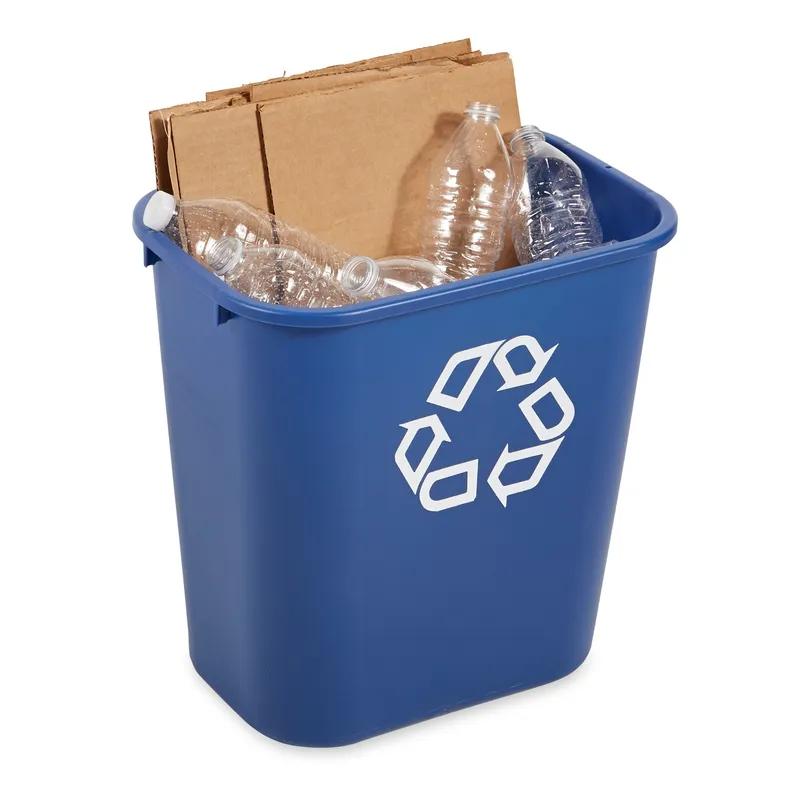 Recycling 1-Stream Recycling Bin 14.75X10.5X15 IN 7 GAL 28 QT Blue Rectangle Resin Deskside 1/Each