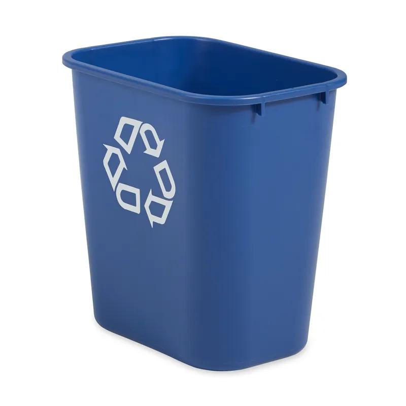 Recycling 1-Stream Recycling Bin 14.75X10.5X15 IN 7 GAL 28 QT Blue Rectangle Resin Deskside 1/Each