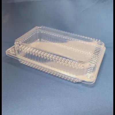 Pastry Hinged Container With Dome Lid 9X6.5X2.5 IN OPS Clear Rectangle Shallow 350/Case