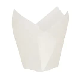 Baking Cup 1.25 OZ 1.2X1.2 IN Silicone White Tulip 100 Count/Pack 10 Packs/Case 1000 Count/Case