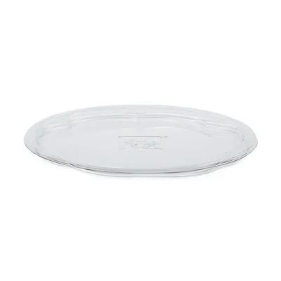 The BOTTLEBOX ® Rose Bowl Lid Flat 6.8X0.75 IN 1 Compartment RPET Clear Round For 24-48 OZ Bowl Unhinged 300/Case