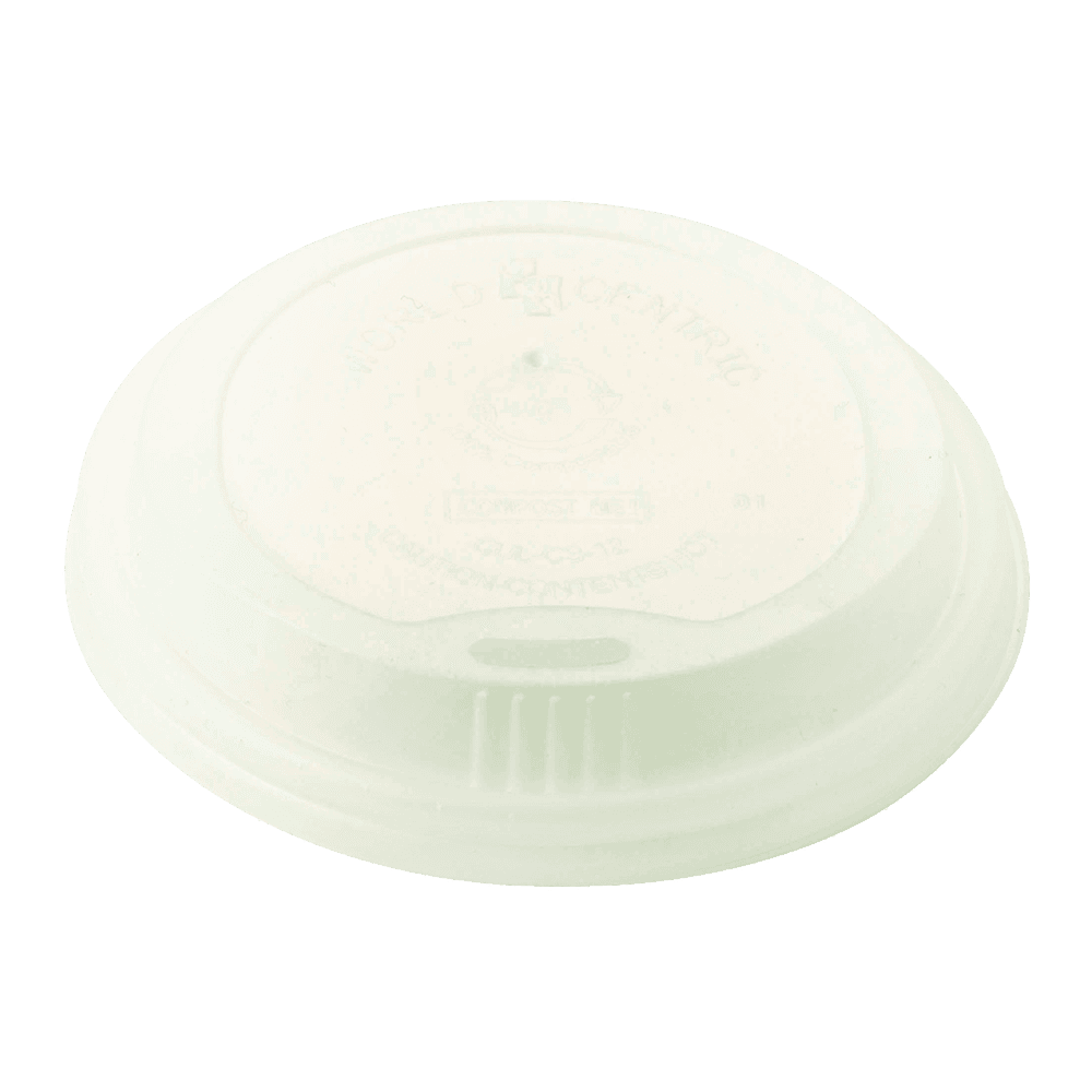 Lid Dome 3.6X0.7 IN CPLA White For 10-20 OZ Hot Cup Sip Through 1000/Case