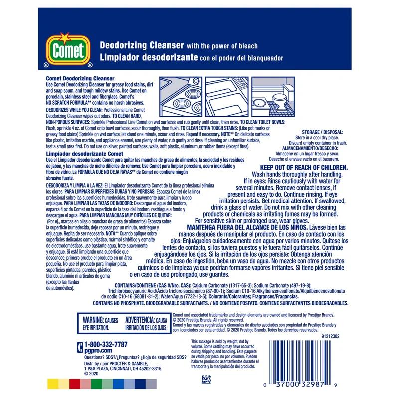 Comet Cleanser 21 FLOZ RTU Powder Bleach Abrasive 24/Case