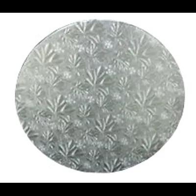 Cake Board 10X0.5 IN Paperboard Silver Round Embossed 12/Case