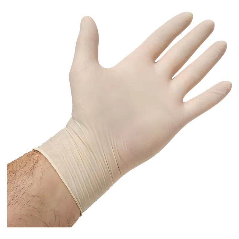Victoria Bay General Purpose Gloves Large (LG) Ivory Latex Disposable Powder-Free 100 Count/Pack 10 Packs/Case