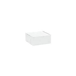 Easy Lock Cake Box 7X7X3 IN SUS Paperboard CRB White Square Lock Corner 1-Piece 250/Bundle
