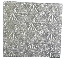 Cake Board 12X12X0.5 IN Paperboard Silver Square Embossed 12/Case