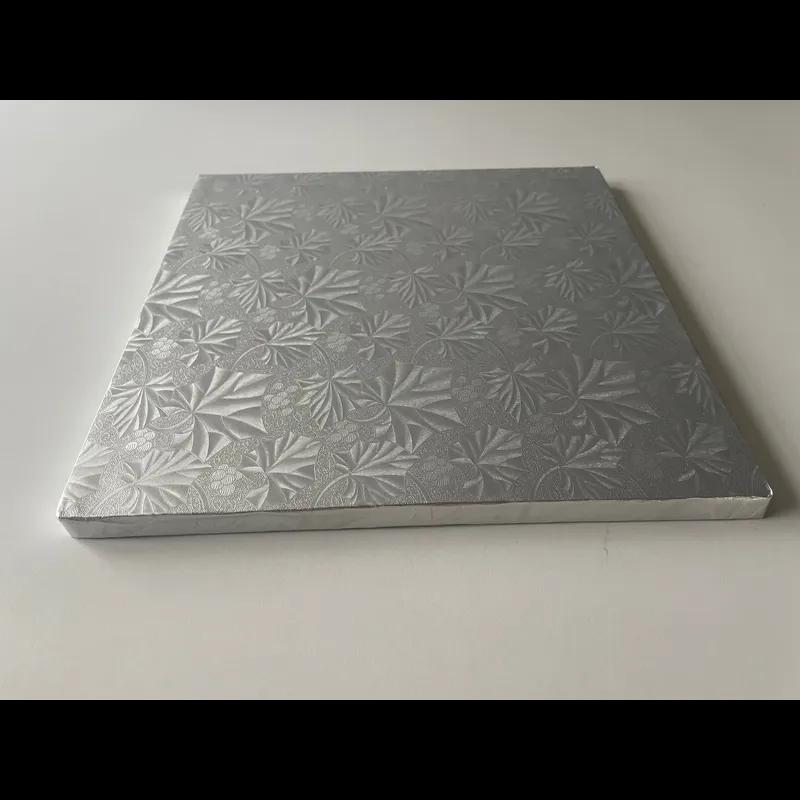Cake Board 18X18X0.5 IN Silver Square 12/Case