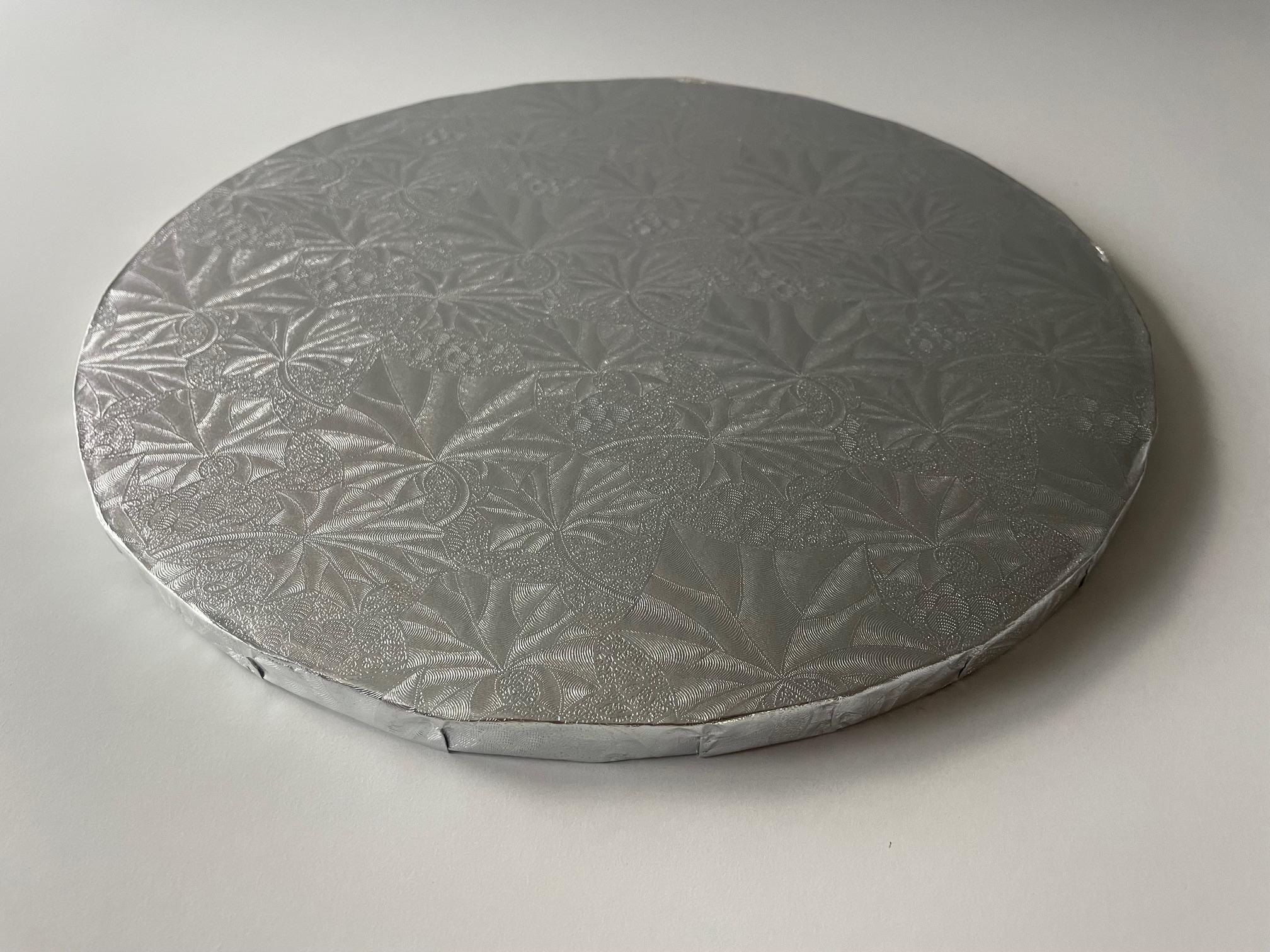 Cake Board 22X0.5 IN Silver Round 12/Case