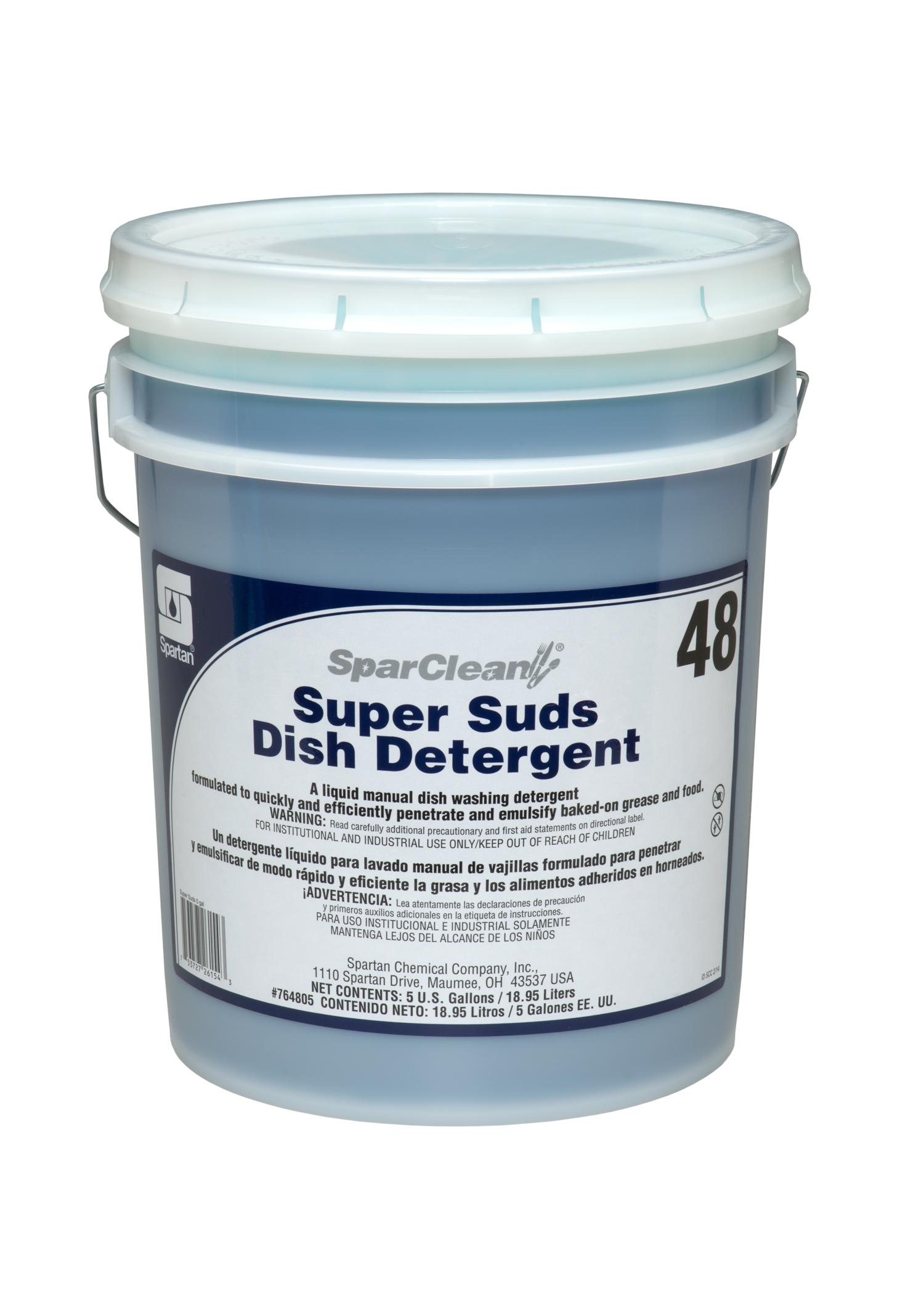 SparClean® Super Suds 48 Clean Scent Manual Dish Detergent 5 GAL Neutral Liquid 1/Pail