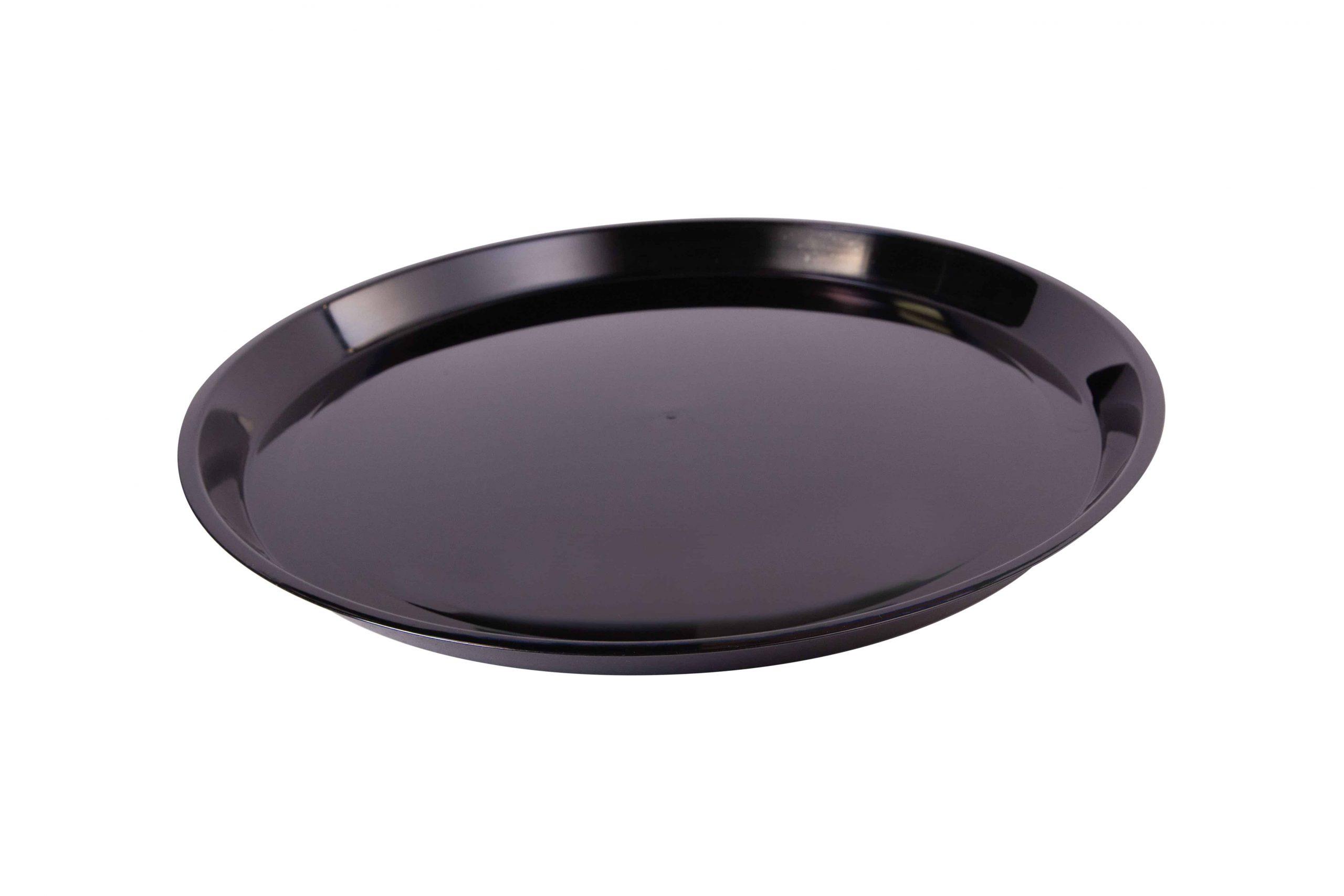 RediServ PartyPak Serving Tray Base 14X1 IN PS Black Round 25/Case