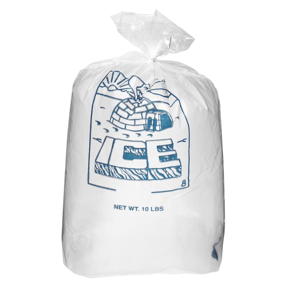 Victoria Bay Ice Bag 10 LB Low-Density Polyethylene (LDPE) 1.2MIL With Ties 1000/Case