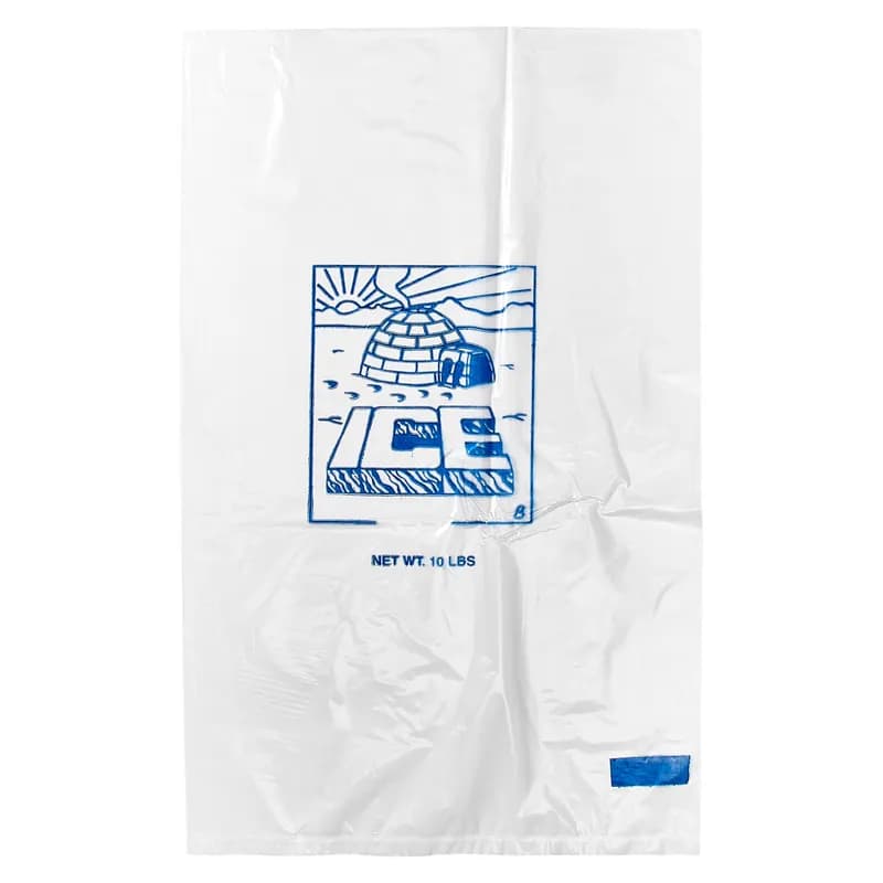 Victoria Bay Ice Bag 10 LB Low-Density Polyethylene (LDPE) 1.2MIL With Ties 1000/Case