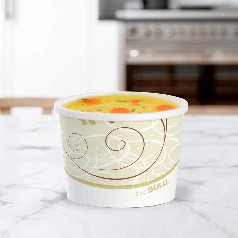 Solo® Flexstyle® Food Container 12 OZ DSP Symphony® Squat 25 Count/Bag 20 Bags/Case 500 Count/Case