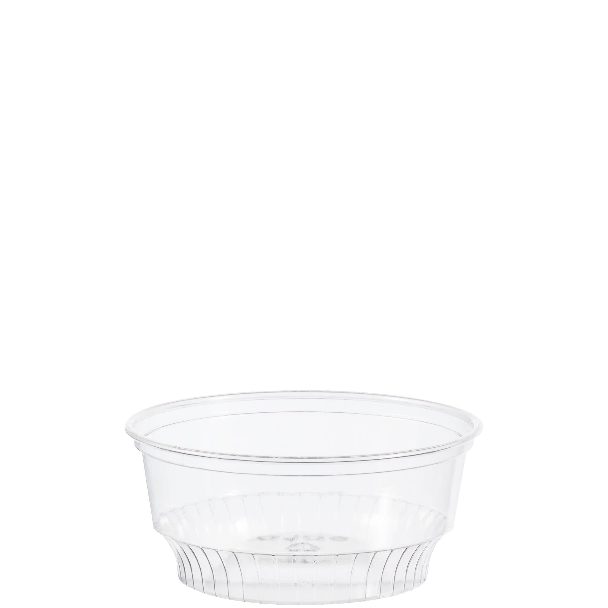 Solo® SoloServe® Dessert Container Base 5 OZ PET Clear Round 50 Count/Pack 20 Packs/Case 1000 Count/Case