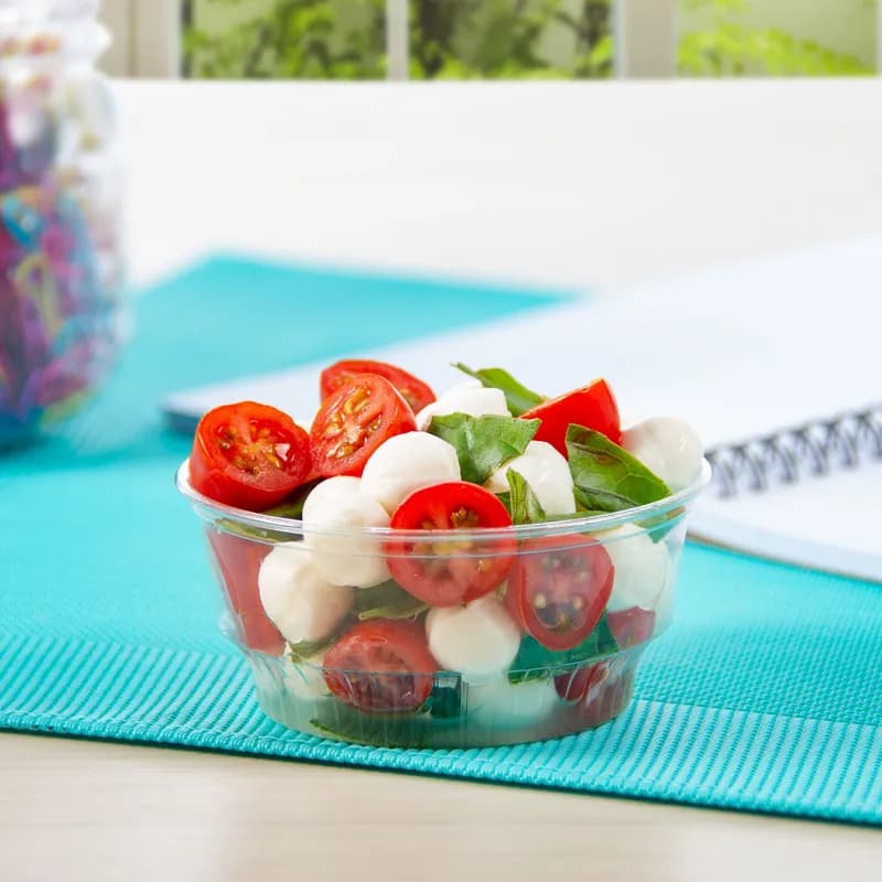 Solo® SoloServe® Dessert Container Base 5 OZ PET Clear Round 50 Count/Pack 20 Packs/Case 1000 Count/Case