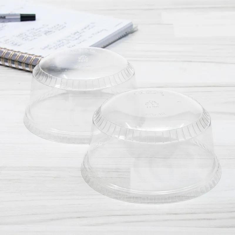 Solo® SoloServe® Lid Dome 3.993X2.04 IN 1 Compartment PET Clear For 12 OZ Container No Hole 50 Count/Pack 20 Packs/Case
